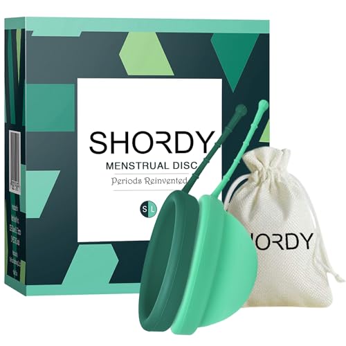 SHORDY Reusable Menstrual Disc Set of 2 (Small & Large), 100% Medical-Grade Silicone, Flexible SHORDYAu supplements