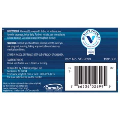BODYTECH Beta-Alanine Powder - Unflavored (5.1 oz. / 90 Servings) BODYTECHAu supplements