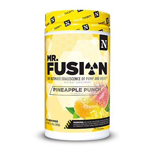 Nutrithority Mr.Fusion Pre Workout Supplement, Pineapple Punch, 40 Servings NutrithorityUS supplements