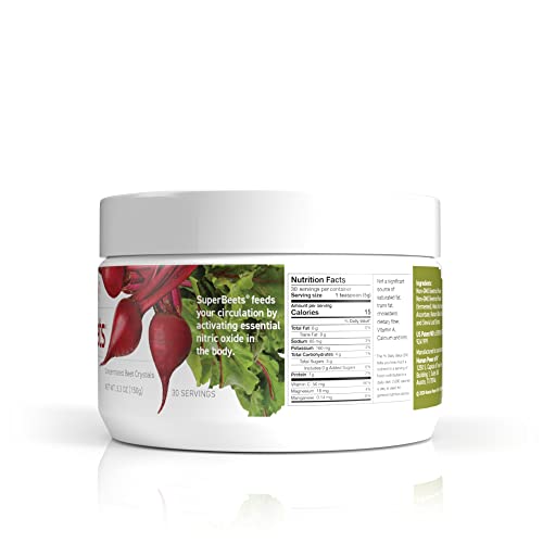 HumanN SuperBeets - Beet Root Powder - Nitric Oxide Boost for Blood Pressure, Circulation & Heart Health Support - Non-GMO Superfood Supplement - Natural Black Cherry Flavor, 30 Servings humanNAu supplements