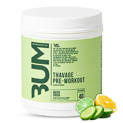 RAW Preworkout Powder, Thavage (Green Crush) - Chris Bumstead Sports Nutrition Supplement RAWUS supplements