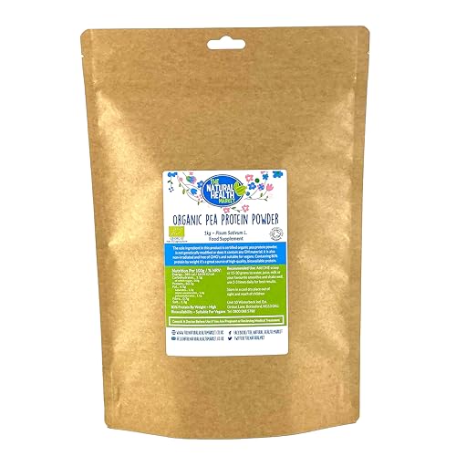 Organic Pea Protein Powder 1kg by The Natural Health Market • 80% Vegan Protein The Natural Health MarketAu supplements