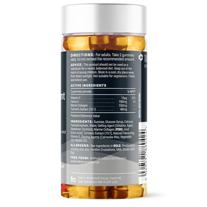Feel Amazing Bone & Joint Complex Gummies - with Calcium, Vitamin D3 & Marine Collagen - 60 Grapefruit-Flavored Gummies - 30-Day Supply (1) Feel AmazingUS supplements