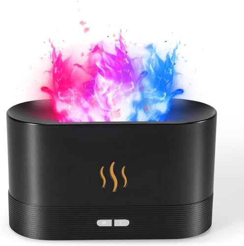 Flame Aroma Diffuser Humidifier 180ml, Oil Essential 2 Modes Brightness Aroma Humidifier GenericAu supplements