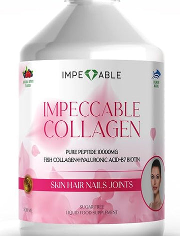 IMPECCABLE Collagen 10.000mg hydrolyzed Sugar Free Liquid Marine Collagen | Supplements for Women and Men ImpeccableAu supplements