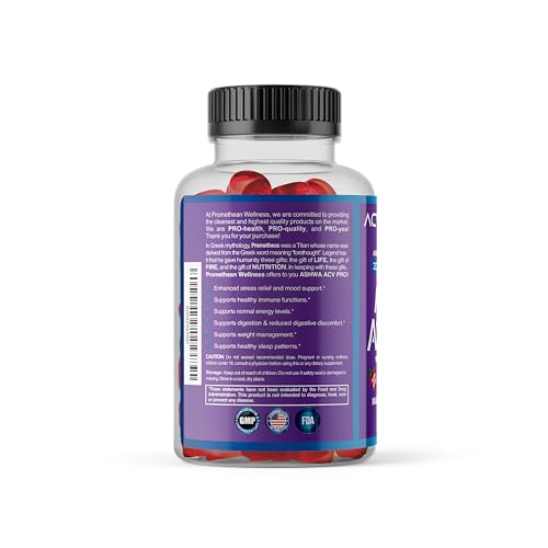 Ashwa ACV Pro Health - Sugar Free Apple Cider Vinegar Gummies, Ashwagandha Gummies Promethean WellnessUS supplements