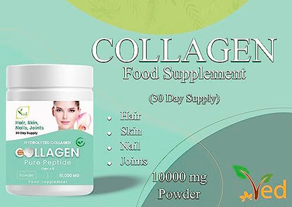 Collagen Peptides Powder Supplement, Support Joint, Bone, Skin, Muscles, Hair, Nail Growth VedUS supplements