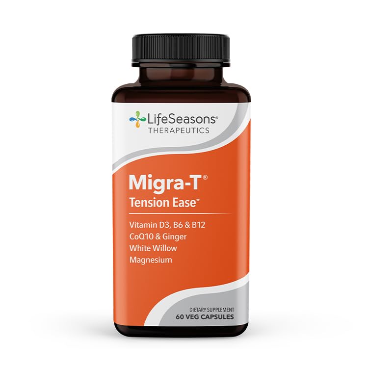 LifeSeasons Migra‑T - White Willow Bark, Magnesium, CoQ10 & Ginger - 60 Count (Pack of 2) LifeSeasonsAu supplements