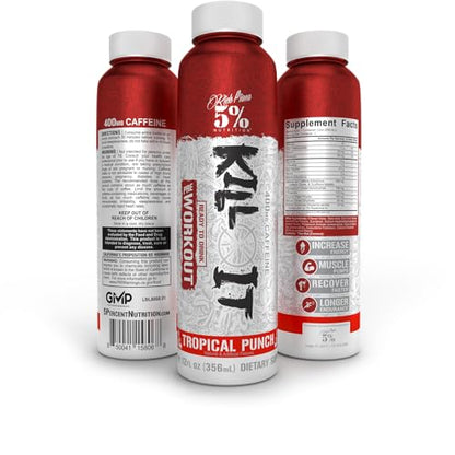 5% Nutrition Kill It Ready-to-Drink High Stim Pre Workout | 400mg Caffeine Energy Drink 5% NutritionUS supplements