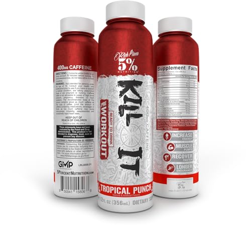 5% Nutrition Kill It Ready-to-Drink High Stim Pre Workout | 400mg Caffeine Energy Drink 5% NutritionAu supplements