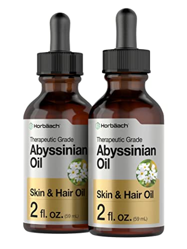 Abyssinian Oil 4 fl oz | Hair and Skin Oil | 2 Pack of 2oz | Paraben, SLS and Fragrance Free HorbäachUS supplements