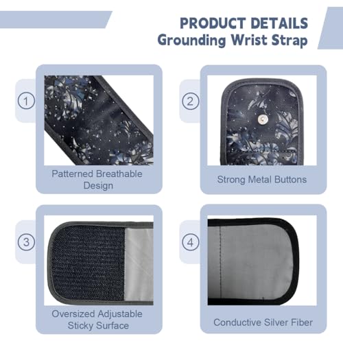 LOYDBDT Grounding Wrist Strap,Patterned Grounding Wristband,Unique Air Holes and Conductive Silver LOYDBDTAu supplements