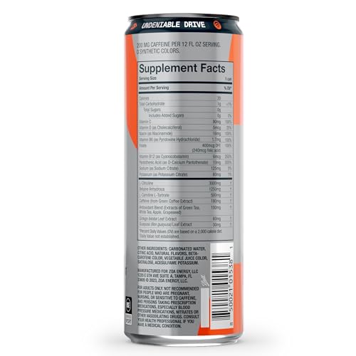 ZOA Energy Drink & ZOA+ Pre-Workout Bundle, Orange Grapefruit and Wild Orange, 12 Fl Oz ZOAUS supplements