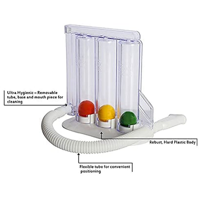 HealthAndYoga(TM) Deep Breathing Exerciser - Breath Exercise Measure SoulGenieUS supplements