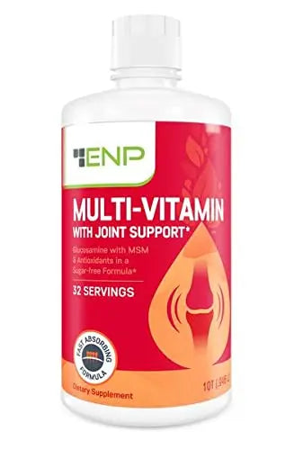 ENP Liquid Multi-Vitamin with Joint Support for Adults | Multivitamin for Women & Men | Plus Glucosamine with MSM | 32 oz | ENPAu supplements