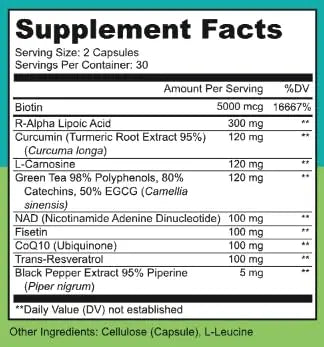 LIVELY VITAMIN CO. Perfect Ten - Anti-Aging & Antioxidant Supplement - Biotin & Lipoic Acid - Healthy Hair, Skin, Nails - Energy Boost - Sharper Brain Function - Stronger Immunity - 60 Capsules LIVELY VITAMIN COnz supplements