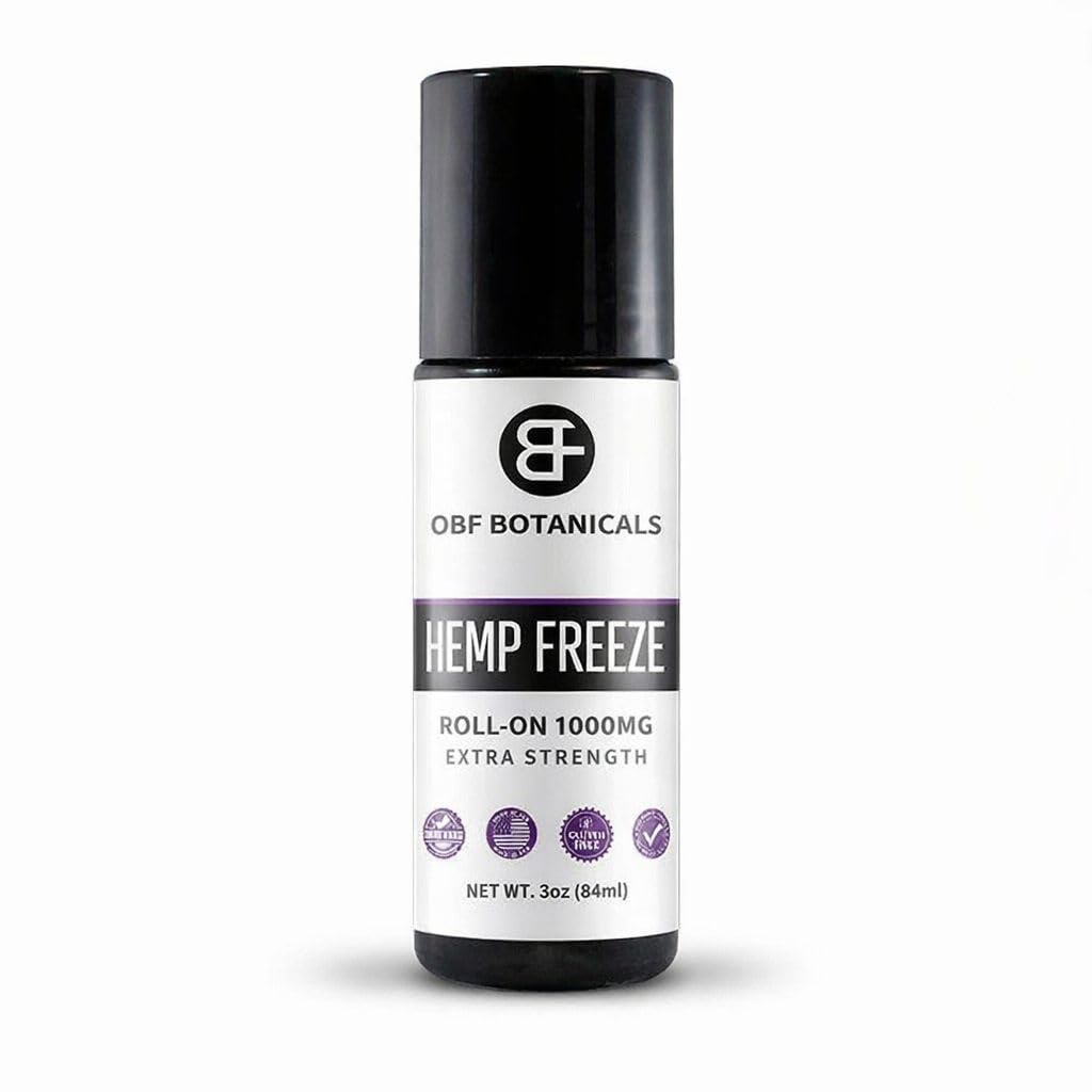 OBF Botanicals Hemp Roll On 3 Oz Instant Effect Topical Pain Relief Hemp Extract and Menthol Concentrated Roll On for Aching Muscles, Joint Relief, Ligaments - 1000mg OBF BotanicalsAu supplements