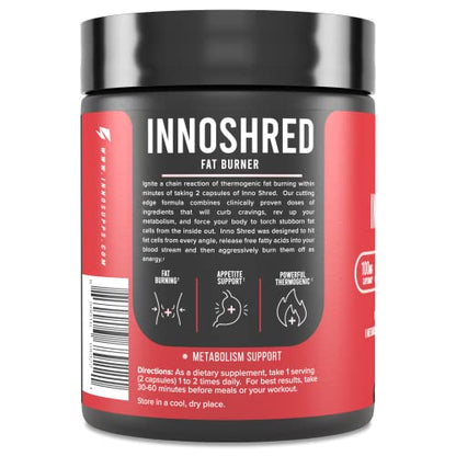 Inno Shred - Day Time Fat Burner | 100mg Capsimax, Grains of Paradise, Organic Caffeine InnoSuppsUS supplements
