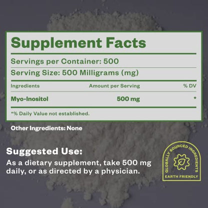 Purisure Myo-Inositol Powder, 250g, Fertility, Hormonal Balance and Ovarian Support PurisureUS supplements