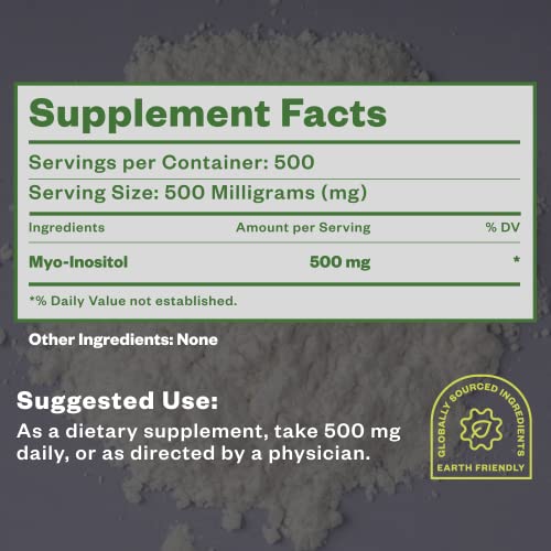Purisure Myo-Inositol Powder, 250g, Fertility, Hormonal Balance and Ovarian Support PurisureUS supplements