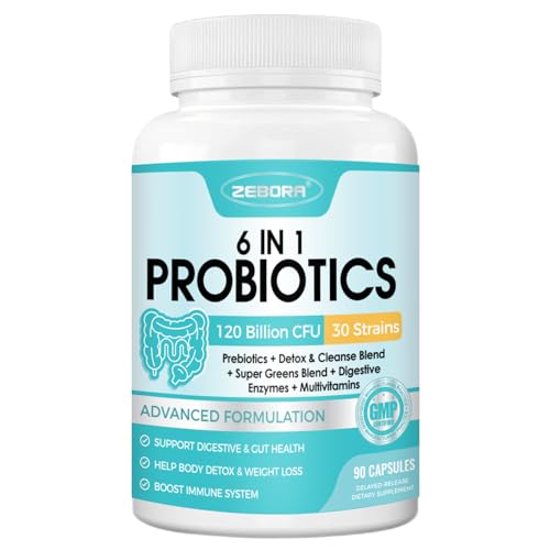 ZEBORA Probiotics for Women-Men Digestive Health with 120 Billion CFUs, Mens-Womens ZEBORAAu supplements