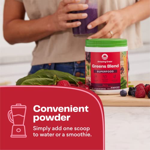 Amazing Grass Greens Blend Superfood: Super Greens Powder Smoothie Mix with Organic Amazing GrassUS supplements