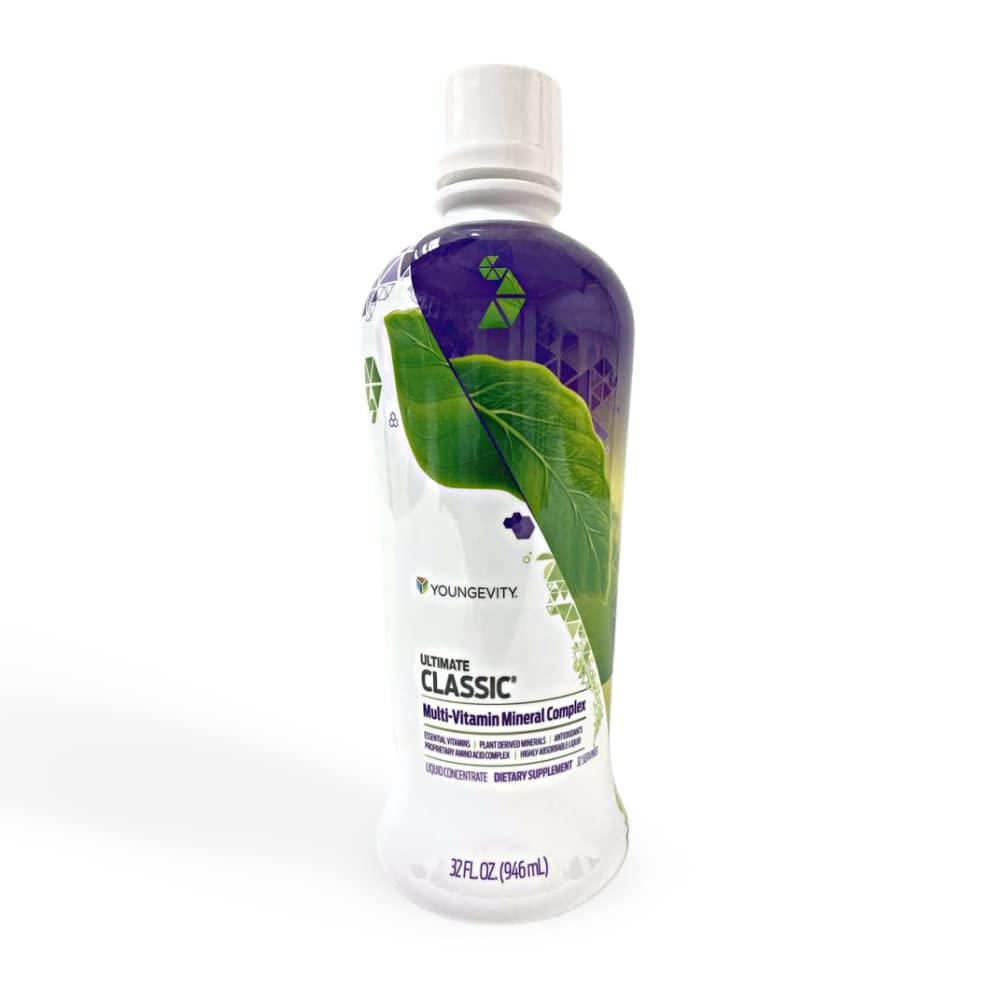 Youngevity Ultimate Classic® - Mega Multi-Vitamin & Mineral Complex - 16 Vitamins, 70+ Minerals, 12+ Amino Acids, Grape Seed, CoQ10, and More - Highly Absorbable Liquid (32 Fl Oz - Pack of 1) YoungevityAu supplements