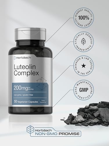 Luteolin Complex with Rutin | 50 Capsules | Vegetarian, Non-GMO & Gluten Free Flavonoid HorbäachAu supplements