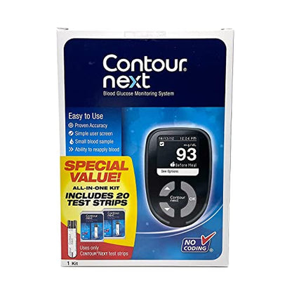CONTOUR NEXT Blood Glucose Monitoring System – All-in-One Kit AscensiaUS supplements