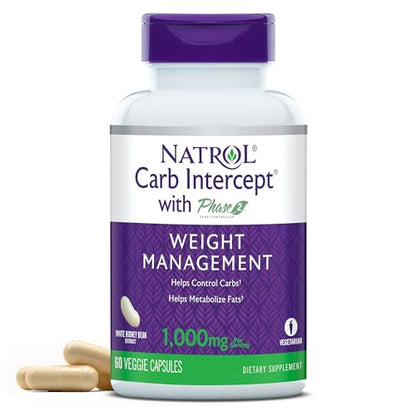 Natrol Carb Intercept with Phase 2 Starch Neutralizer, 60 Capsules NatrolUS supplements