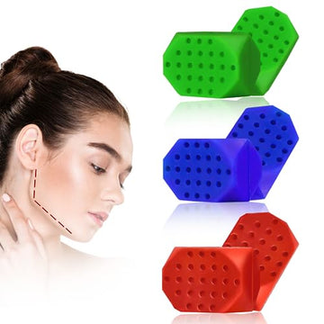 Jawline Exerciser for man&women, Jaw Exerciser, 3 Resistance Levels(6 pcs) Silicone Jawline MUWIGOUS supplements