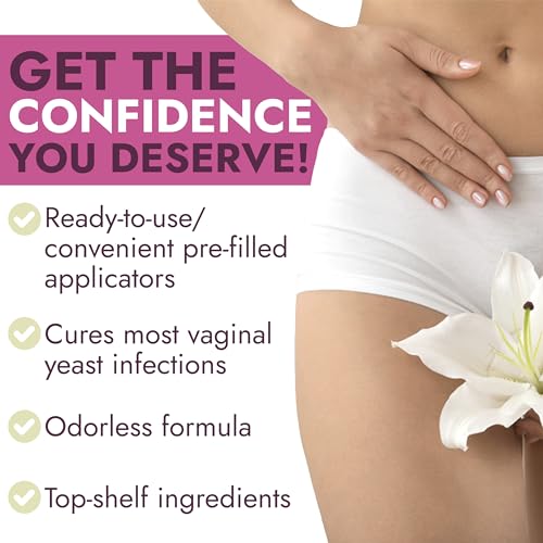 Yeast Infection Treatment for Women | 7 Pre-Filled Applicators w/ Borax | Antifungal Ointment Terramed Just Think ComfortAu supplements