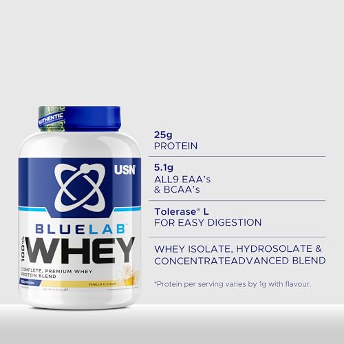 USN Blue Lab Whey Protein Powder: Vanilla - Whey Protein 2kg - Post-Workout USNAu supplements