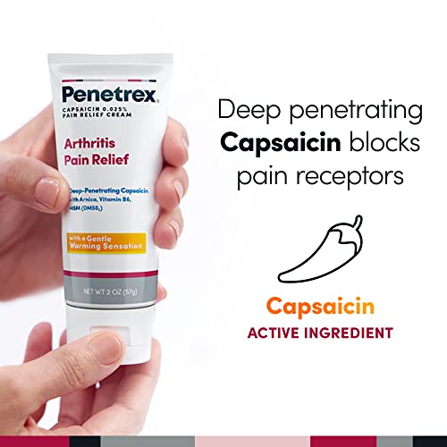 Penetrex Arthritis Warming Pain Relief Cream - Deep Penetrating Capsaicin with Arnica, Vitamin B6 & MSM(DMSO2) - Apply to Hands, Wrists, Feet, Knees, Elbows and Other Affected Areas, 2 oz PenetrexAu supplements