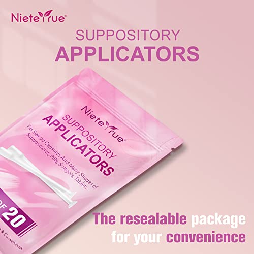 Nieteyrue 20-Packs Suppository Applicators for Women, Disposable, Individually Wrapped NieteyrueAu supplements