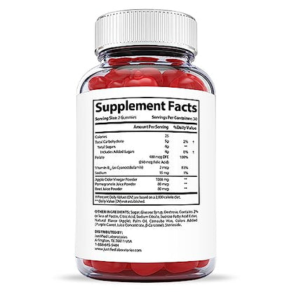 Justified Laboratories Luxe Keto ACV Gummies 1000MG with Pomegranate Juice Beet Root Justified LaboratoriesUS supplements
