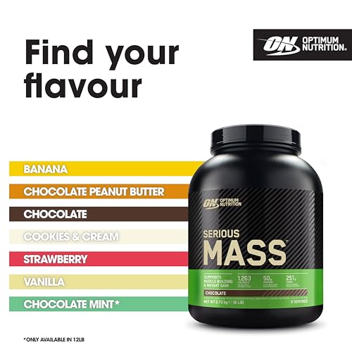 Optimum Nutrition Serious Mass Protein Powder High Calorie Mass Gainer with Vitamins Optimum NutritionAu supplements