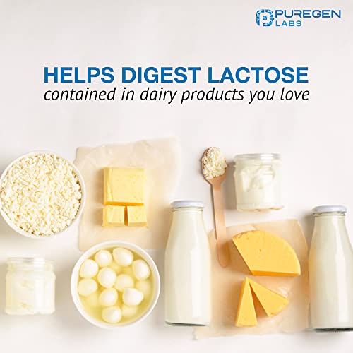 Puregen Labs Dairy Relief Natural Fast Acting Lactase Enzyme 3000 FCC, Lactose Intoleran P Puregen LabsUS supplements