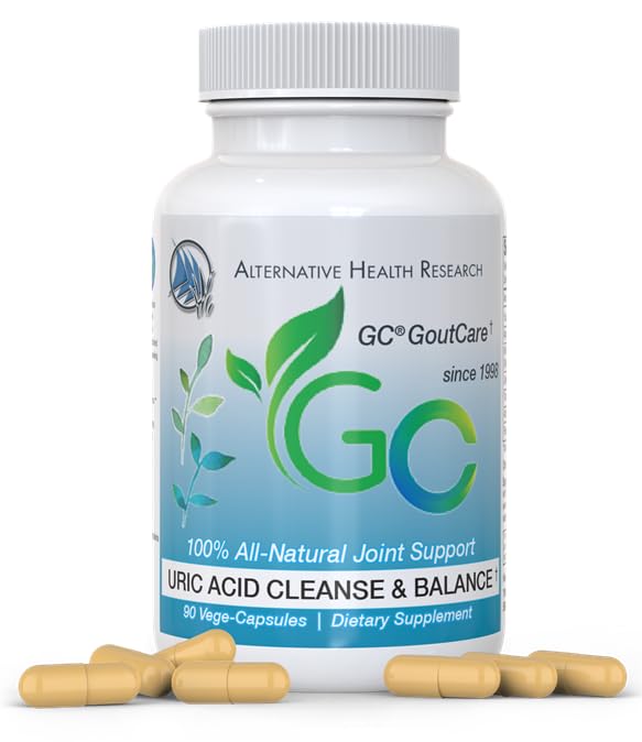 GC® GoutCare: Uric Acid Control | Uric Acid Prevention | Joint Health Supplement | Joint Relief | with Turmeric, Celery Seed Extract, Milk Thistle and More | 90 Capsules per Bottle | Non-GMO Alternative Health Research LLCAu supplements