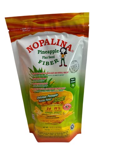 NOPALINA Flax Seed Plus Fiber Colon Detox 1lb - Pineapple Flavor (1LB) NopalinaAu supplements