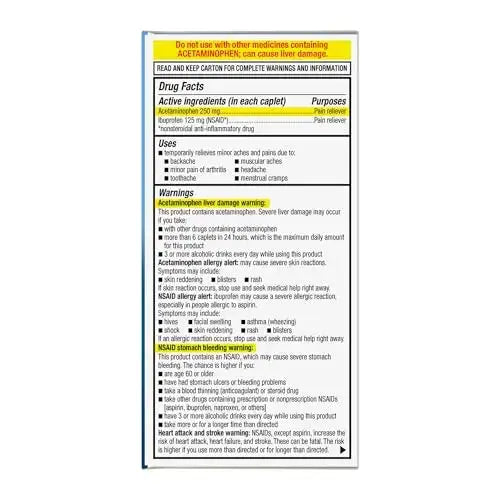 GoodSense Dual Action Acetaminophen and Ibuprofen (NSAID) Tablets, 250 mg/125 mg, Back Pain, 144 Count GoodSenseAu supplements