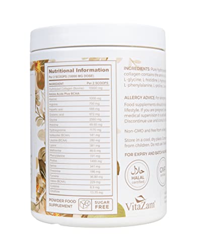 Vitazam Fine Diamond Bovine Collagen Powder - Hydrolyzed Type 1 & 3 Collagen Powder Protein VitaZamUS supplements