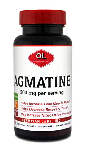 Olympian Labs Agmatine 500 mg per Serving, 60 Vegetarian Capsules Olympian LabsUS supplements