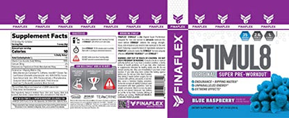 FINAFLEX STIMUL8 Original Super Pre-Workout, Blue Raspberry - Energy, Strength FINAFLEXUS supplements
