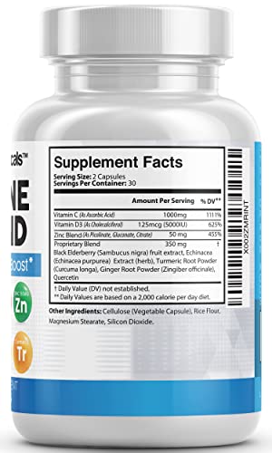 Immune Defense Support Supplement 8 in 1 w/Zinc 50mg Quercetin, VIT C Clean NutraceuticalsUS supplements