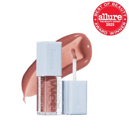 Kosas Wet Lip Oil Gloss - Hydrating Lip Plumping Treatment with Hyaluronic Acid & Peptides, Non-Sticky Finish (Unbuttoned) KosasAu supplements