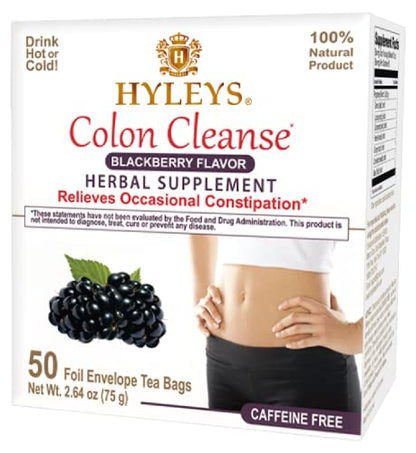 Hyleys Colon Cleanse Tea Blackberry Flavor - 50 Tea Bags (6 Pack - 300 Tea Bags Total) HYLEYSUS supplements