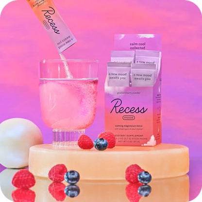 Recess Mood Powder, Calming Magnesium L-Threonate Blend with Passion Flower Drink Recess Inc.US supplements