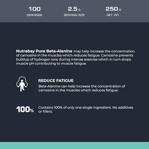 Nutrabay Pure 100% Beta Alanine Powder, Pre Workout supplement for Men & Women NutrabayAu supplements