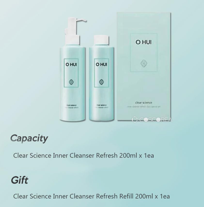 OHui Korea Personal Care Clear Science Inner Cleanser Refresh 200ml 2 Pcs Set GenericAu supplements